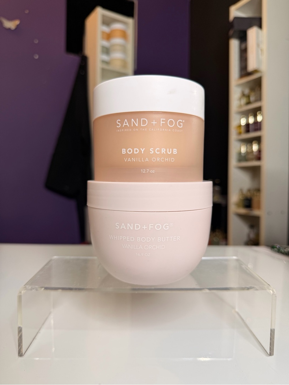Sand + Fog Vanilla Orchid Body Bundle | Body Scrub + Body Butter Set | New
